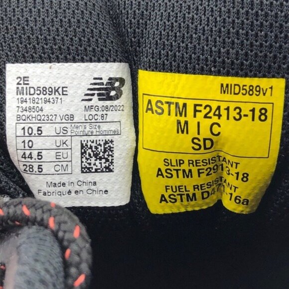 New Balance 589 Safety Composite Toe Work Shoes 10.5 EE Wide - Picture 8 of 13